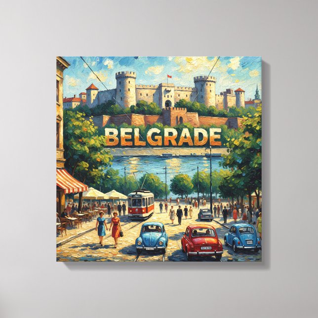 Lienzo Belgrade Fortress Boulevard Scene Canvas (Anverso)