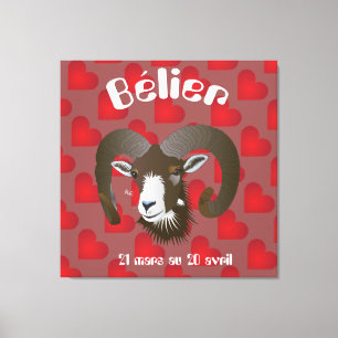Lienzo Bélier 21 mars 20 Impression au avril sur toile