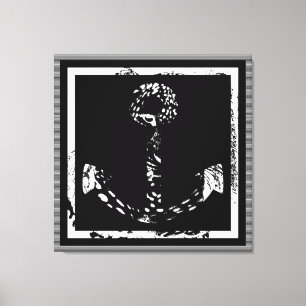 Lienzo Bella Artes de anclaje blanco y negro