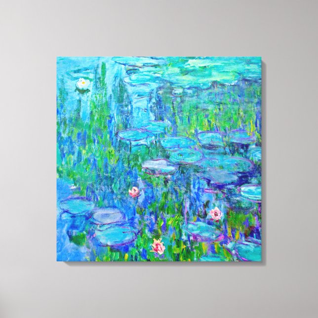 Lienzo Bella Artes de Lily Pond Monet, de Agua Azul Fresc (Anverso)