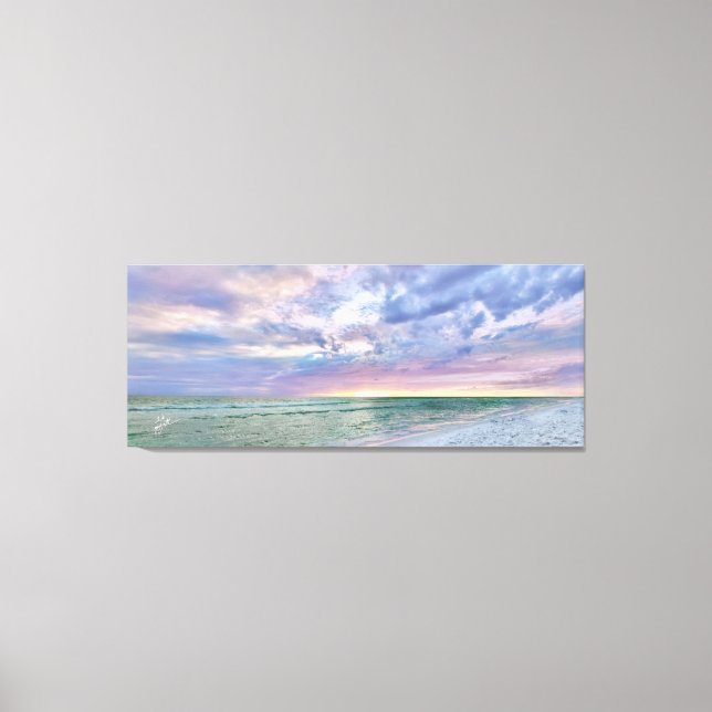 Lienzo Bella Artes del paisaje marino de Beach Sunset Pas (Anverso)