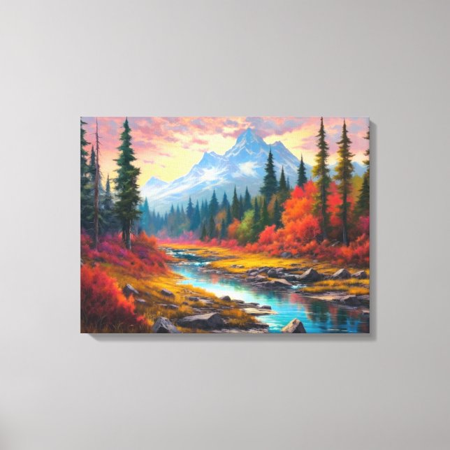 Lienzo Bella Artes japonés de Trekking otoño (Anverso)