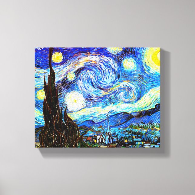 Lienzo Bella Artes nocturno Van Gogh Starry (Anverso)