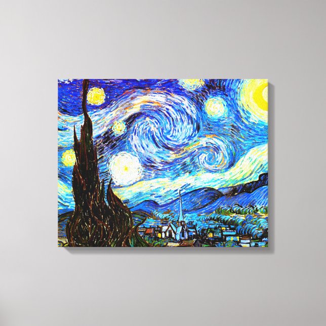 Lienzo Bella Artes nocturno Van Gogh Starry (Anverso)