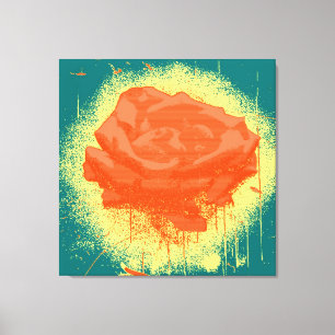 Lienzo Bella Artes Rosa Roja Vintage