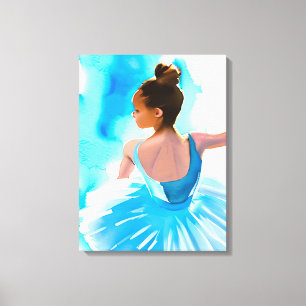 Lienzo Bella Ballerina Joven en Azul