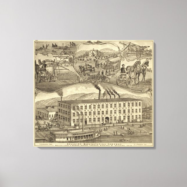 Lienzo Bellaire Manufacturing Company Bellaire, Ohio (Anverso)