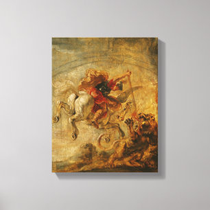 Lienzo Bellerophon que monta Pegaso que lucha las