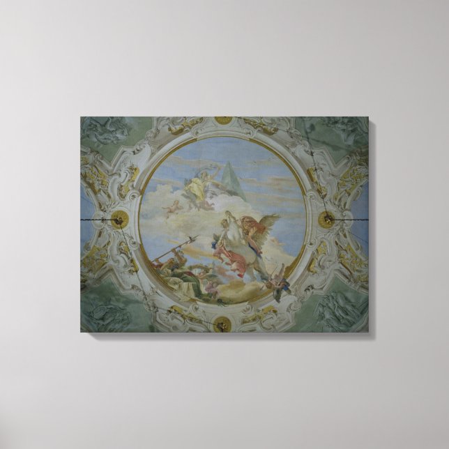 Lienzo Bellerophon Riding Pegasus, c.1746-47 (fresco) (Anverso)