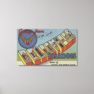 Lienzo Belleville, Illinois - Escenas de letras grandes