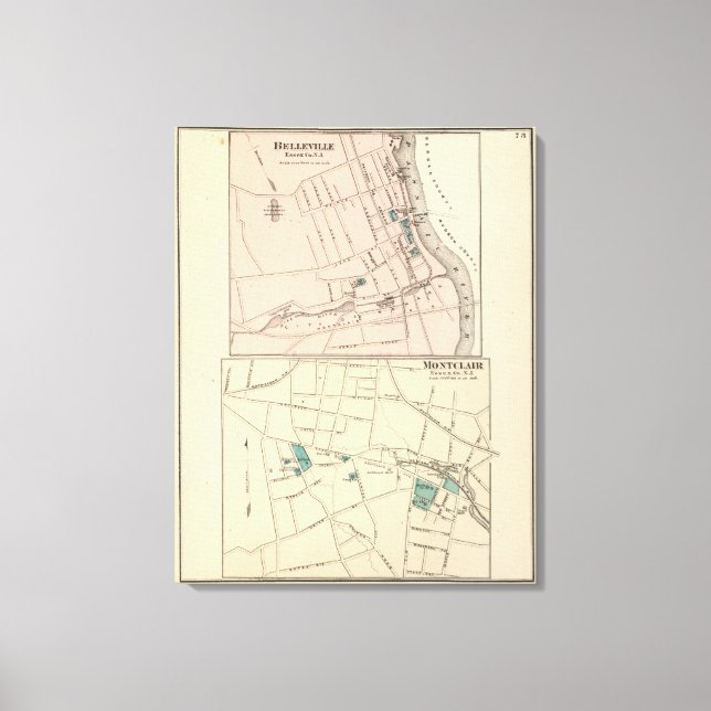 Lienzo Belleville, Montclair, NJ (Anverso)