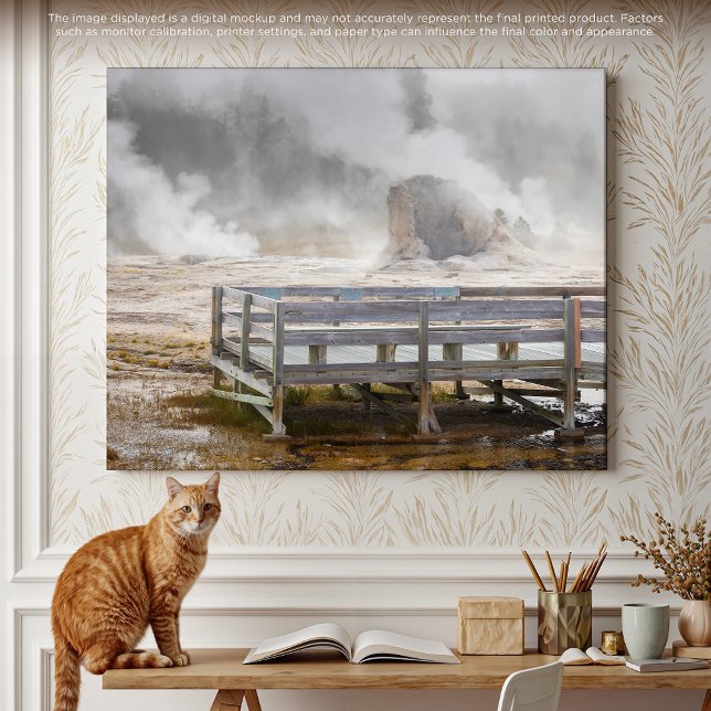 Lienzo Belleza al vapor: una erupción de géiser de piedra (Subido por el creador)