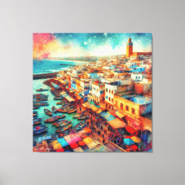 Lienzo Belleza costera de Asilah - Marruecos