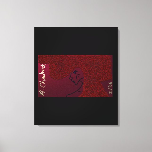 Lienzo Belleza de Cabello Rosa (Anverso)