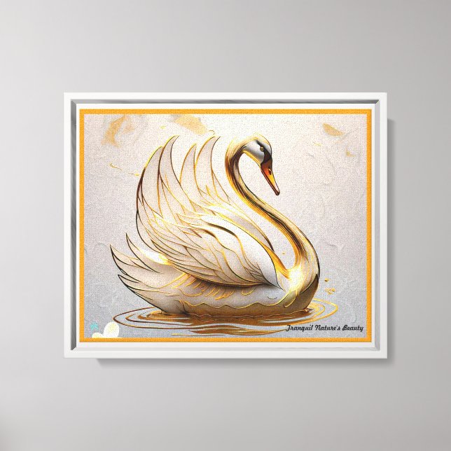 Lienzo "Belleza del Cisne Tranquilo" (Anverso)