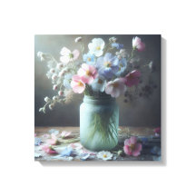 Belleza floreciente una jarra llena de flores