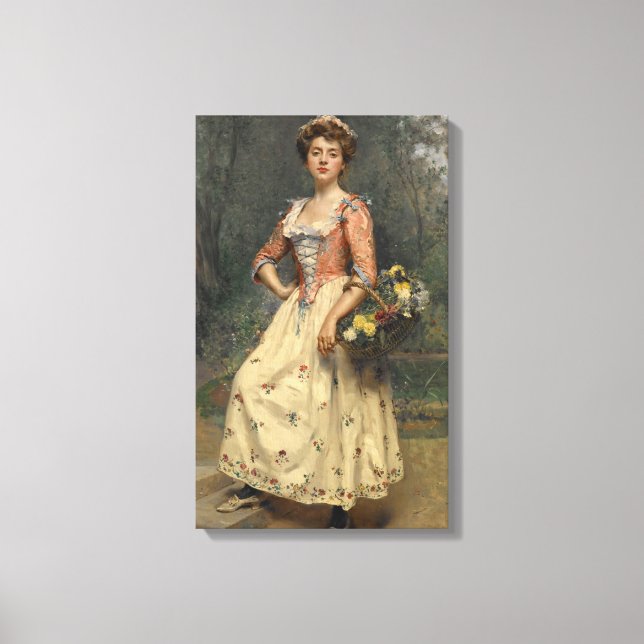 Lienzo Belleza primavera (por Raimundo de Madrazo y Garre (Anverso)