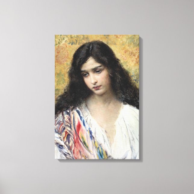 Lienzo Belleza rusa (por Konstantin Makovsky) (Anverso)