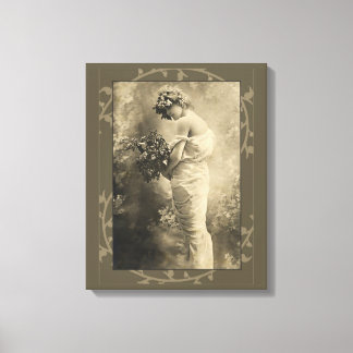 Lienzo Belleza vintage con flores cortadas