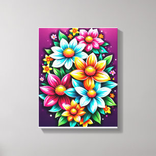 Lienzo Bellezas florecientes: un vibrante Bouquet floral