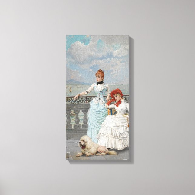 Lienzo Bellezas napolitanas (jóvenes italianas elegantes) (Anverso)