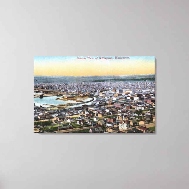Lienzo Bellingham, Washington - Aerolínea de la ciudad (Anverso)