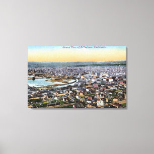 Lienzo Bellingham, Washington - antena de la ciudad