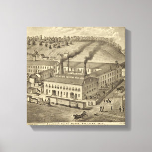 Lienzo Belmont Glass Works, Bellaire, Ohio