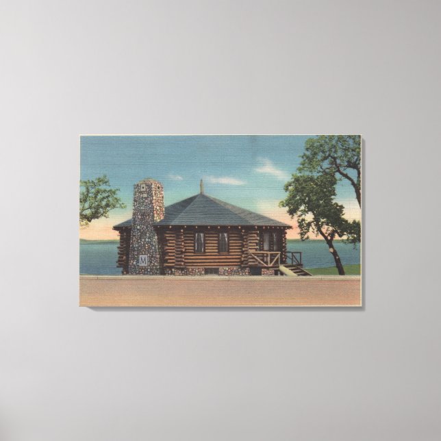 Lienzo Bemidji, MN - Vista de la chimenea de los estados  (Anverso)