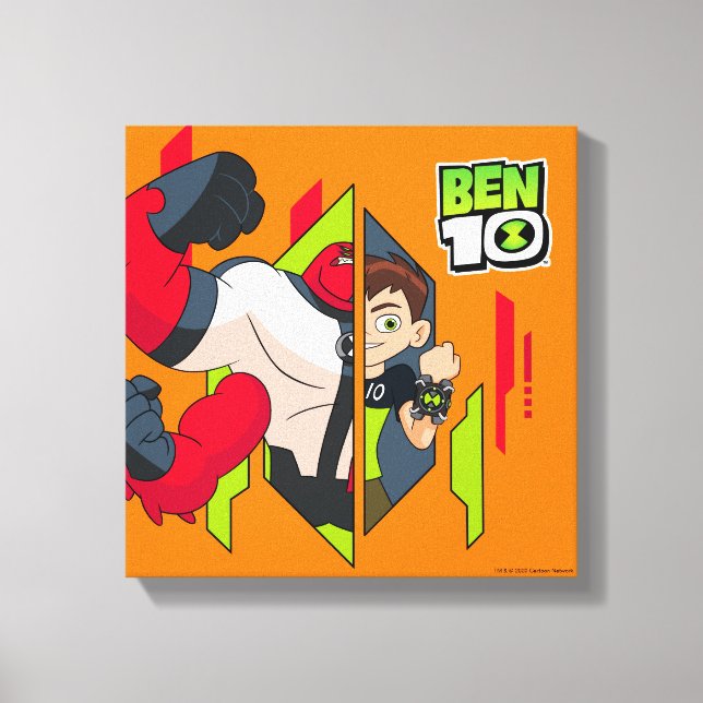 Lienzo Ben 10 Transformación del ADN de los Cuatro Brazos (Anverso)