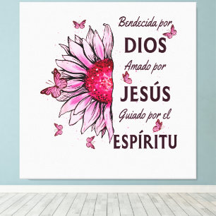 Lienzo Bendecido por Dios Amado por Jesús