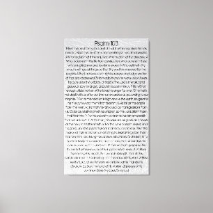 Lienzo Bendiga al señor O mi salmo 103 del verso de la