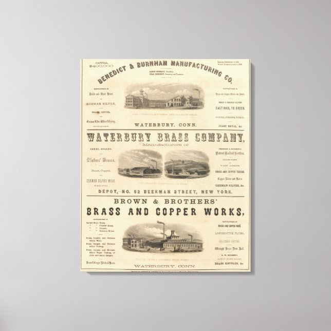 Lienzo Benedict y Burnham Manufacturing Company (Anverso)