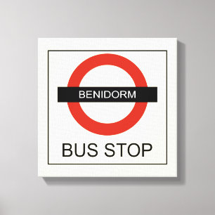 Lienzo Benidorm Bus Stop