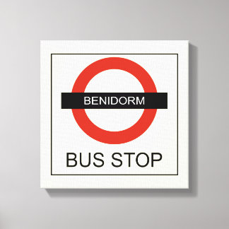 Lienzo Benidorm Bus Stop