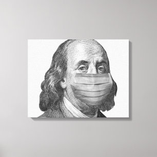 Lienzo Benjamin Franklin en máscara