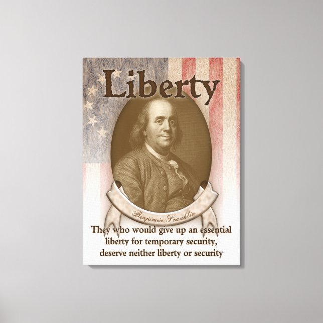 Lienzo Benjamin Franklin - Libertad (Anverso)