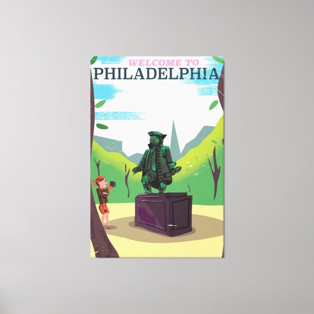 Lienzo Benjamin Franklin Philadelphia personalizado (Anverso)