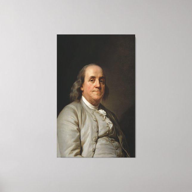 Lienzo BENJAMIN FRANKLIN por Joseph Siffred Duplessis (Anverso)