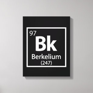 Lienzo Berkelium - Tabla periódica de ciencias de Berkele