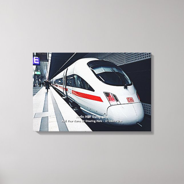 Lienzo Berlín HBF Europaplat Tren moderno - Añadir nombre (Anverso)