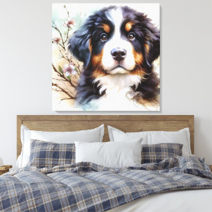Lienzo Bernese Mountain Dog AI Puppy