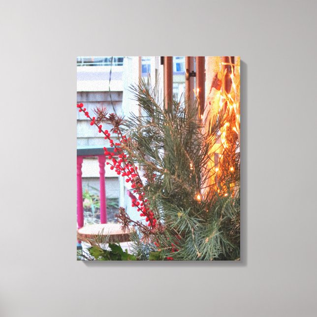 Lienzo Berries y Luces de vacaciones - Viñedo de Martha (Anverso)