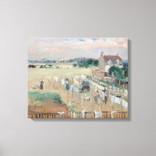 Lienzo Berthe Morisot - Colgando la ropa para secar