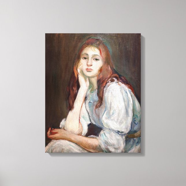 Lienzo Berthe Morisot - Julie Daydreaming (Anverso)