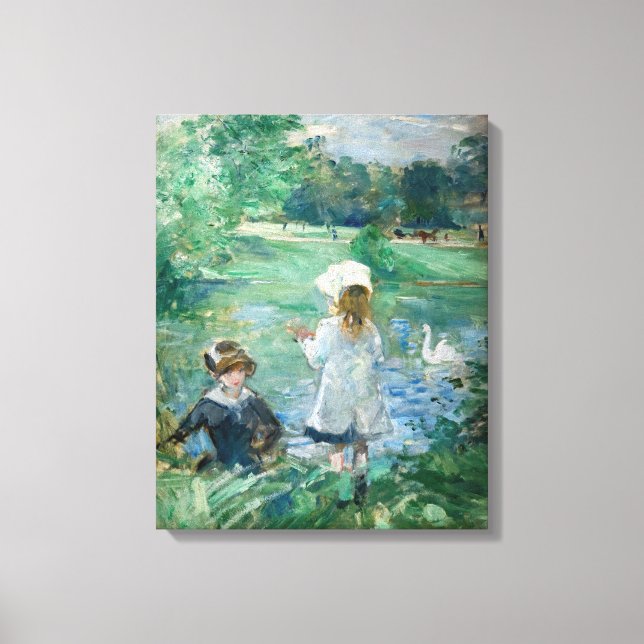 Lienzo Berthe Morisot - Junto a un lago (Anverso)