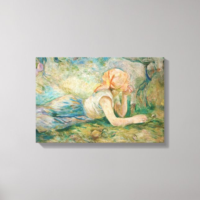 Lienzo Berthe Morisot - Pastora descansando (Anverso)
