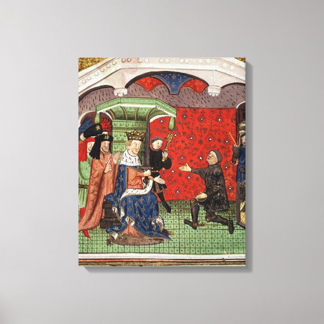 Lienzo Bertrand du Guesclin antes de Carlos V (Anverso)