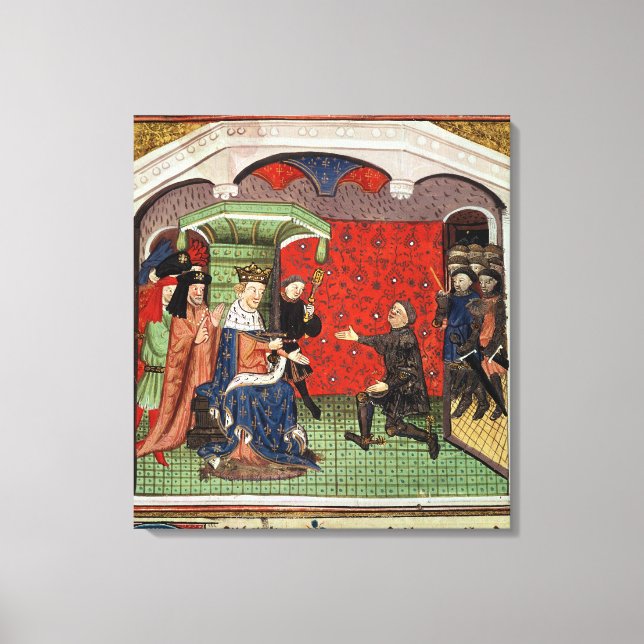 Lienzo Bertrand du Guesclin antes de Carlos V (Anverso)