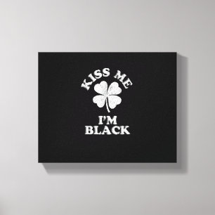 Lienzo Bésame soy camiseta negra